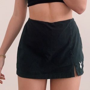 playboy black skort